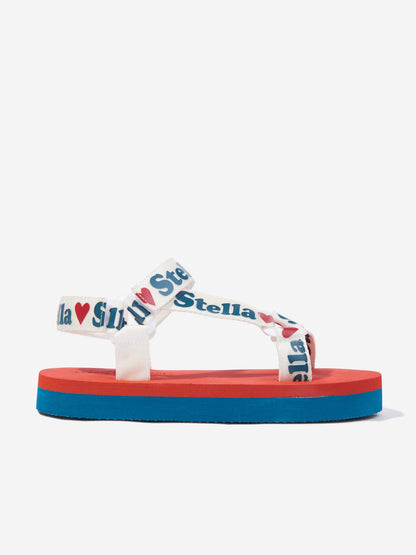 Girls Logo Tape Sandals in Multicolour