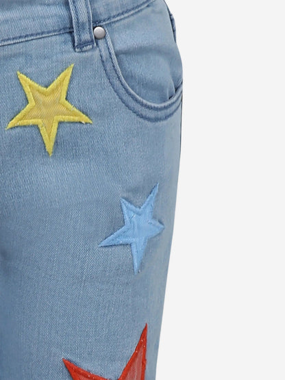 Girls Star Mom Jeans in Blue