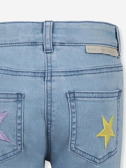 Girls Star Mom Jeans in Blue