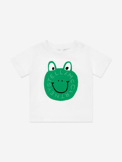 Baby Boys Frog Logo T-Shirt in Ivory