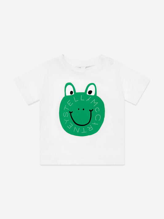 Baby Boys Frog Logo T-Shirt in Ivory
