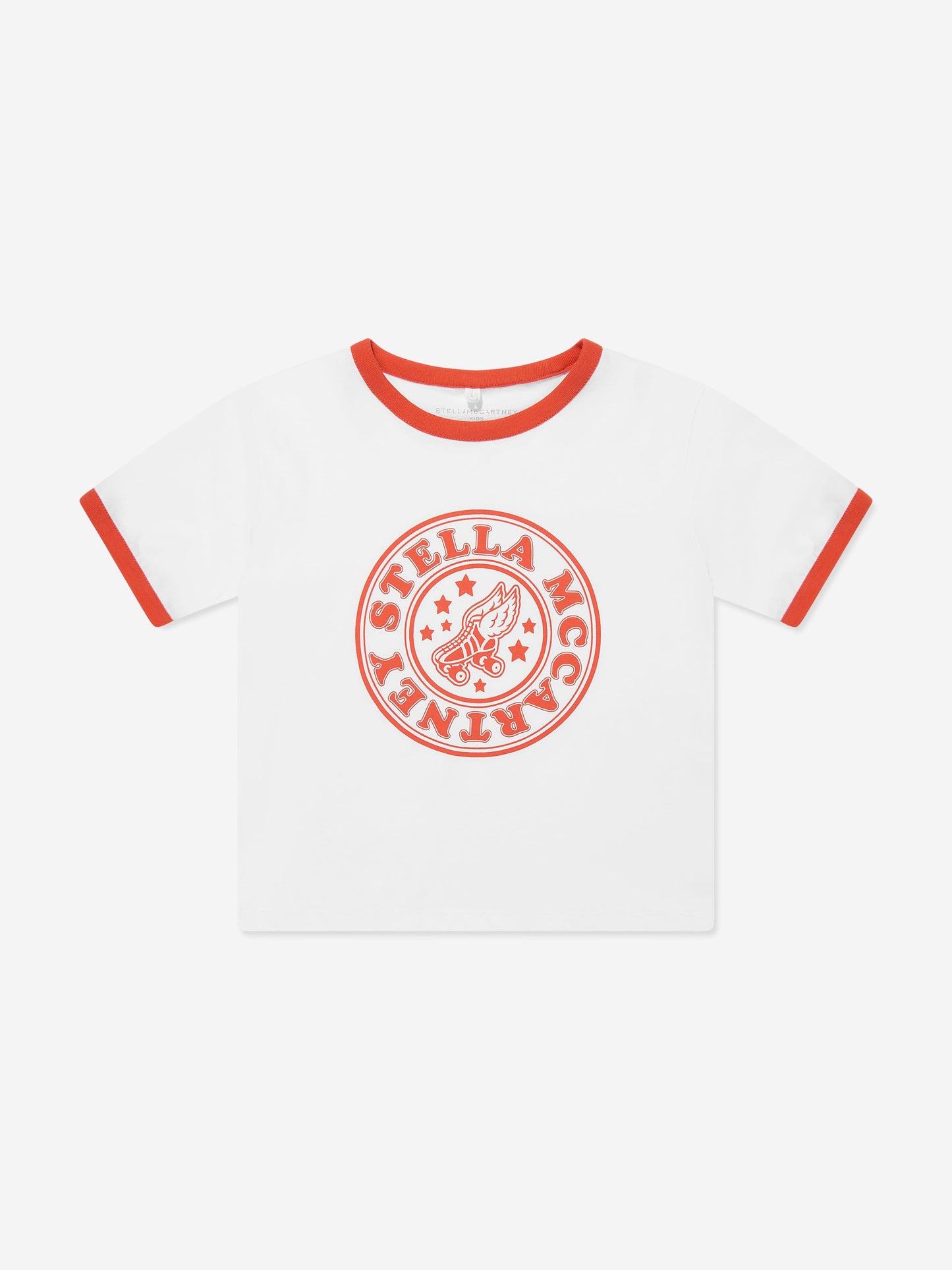 Girls Logo Print Cropped T-Shirt in White