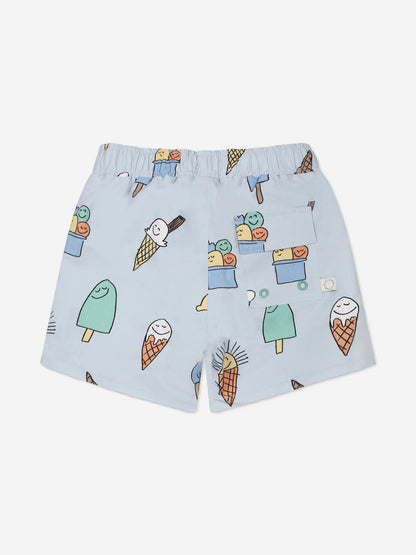 Baby Boys Ice Cream Swim Shorts in Blue
