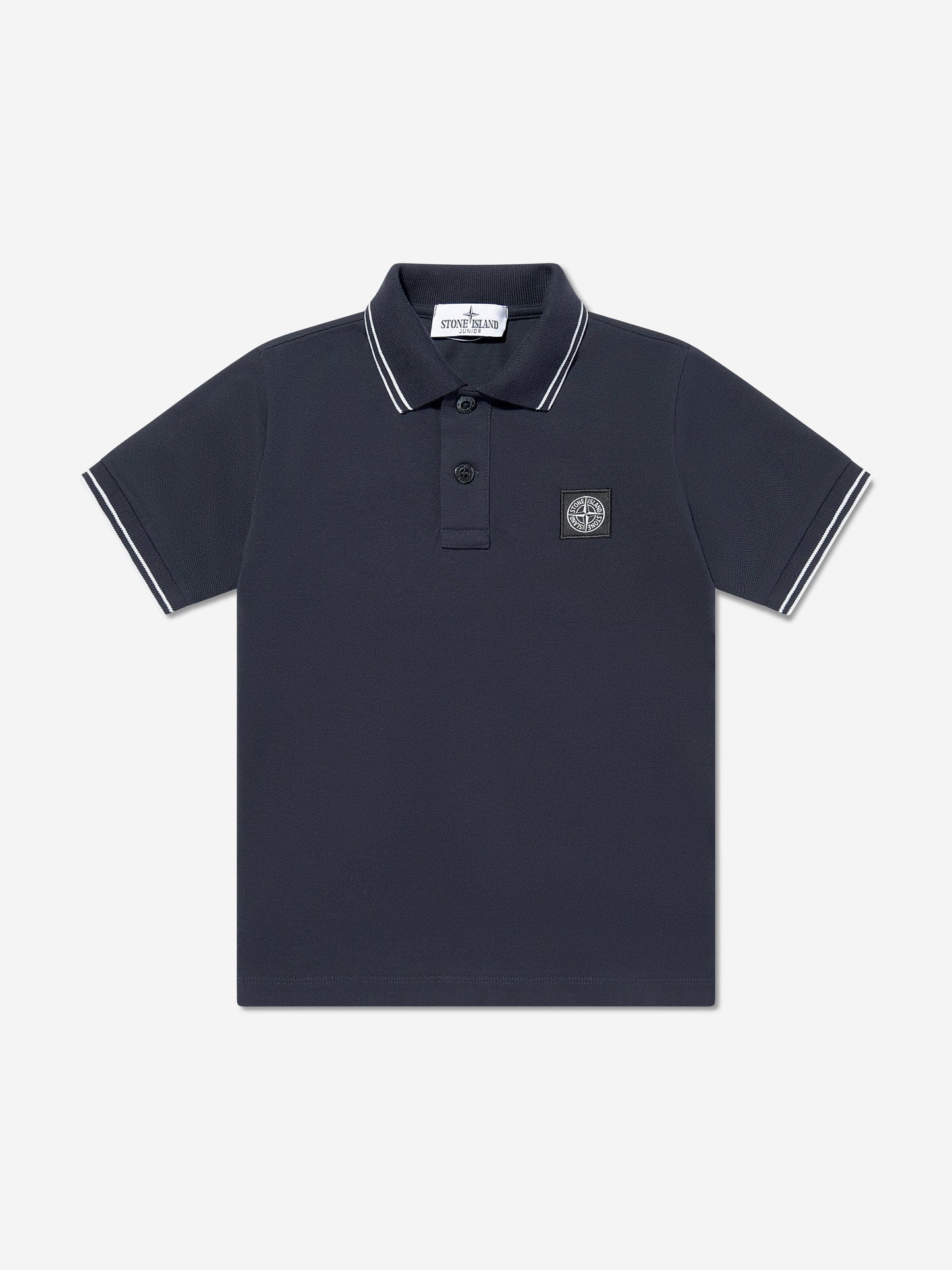 Boys Compass Logo Polo Shirt in Navy