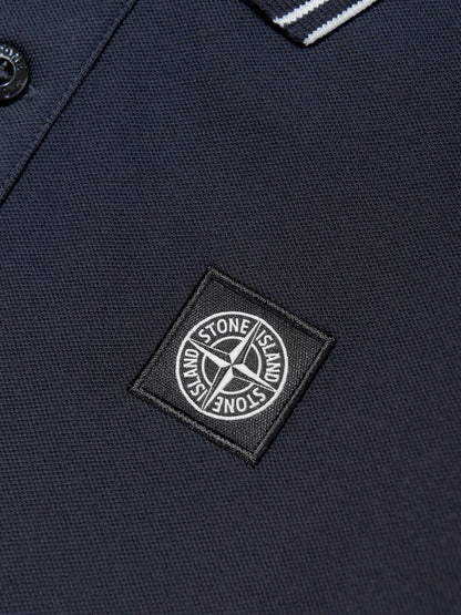 Boys Compass Logo Polo Shirt in Navy