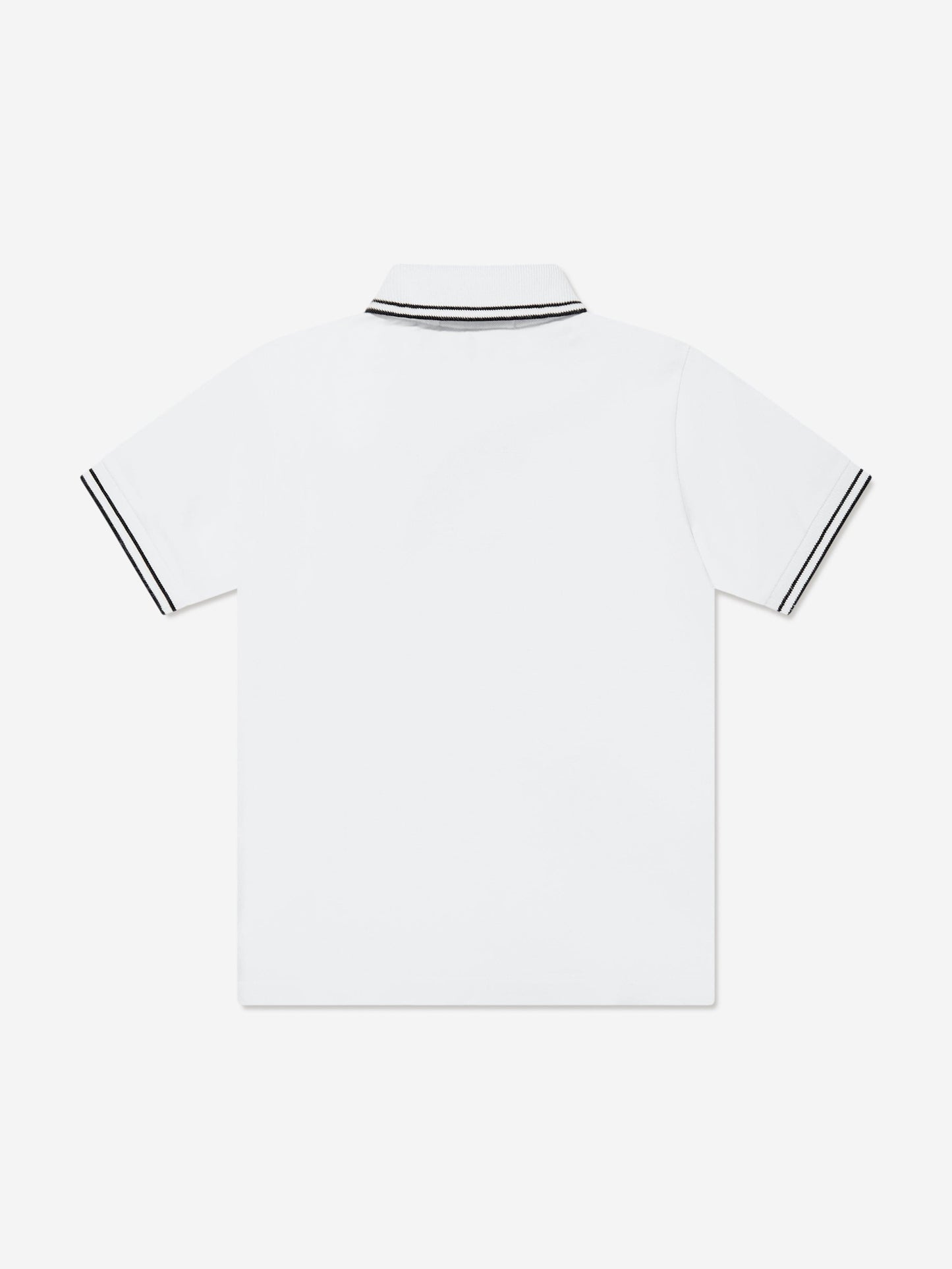 Boys Compass Logo Polo Shirt in White