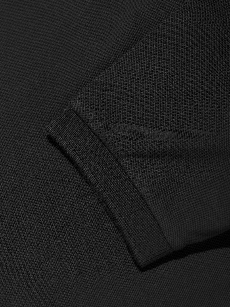 Boys Compass Logo Polo Shirt in Black