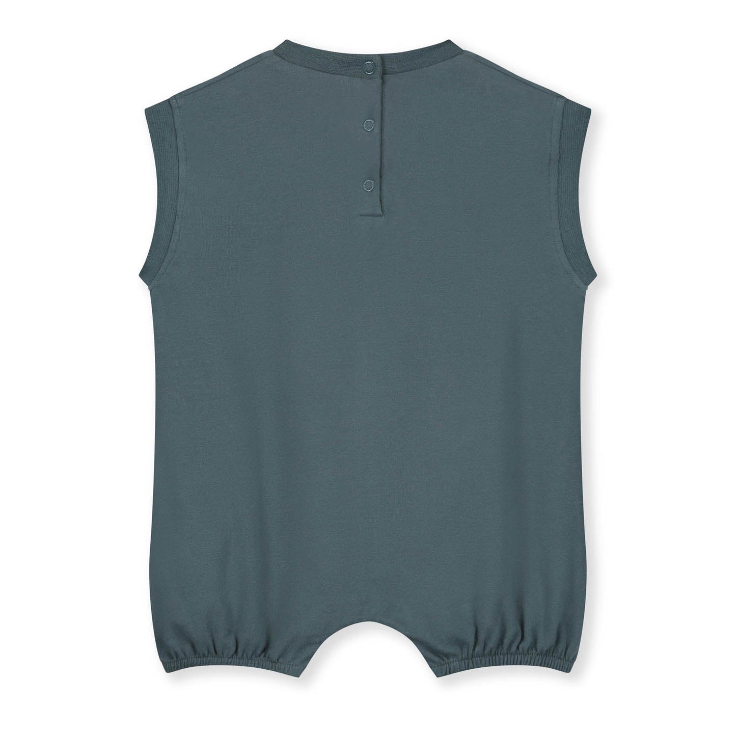 婴儿蓝灰色棉连体衣