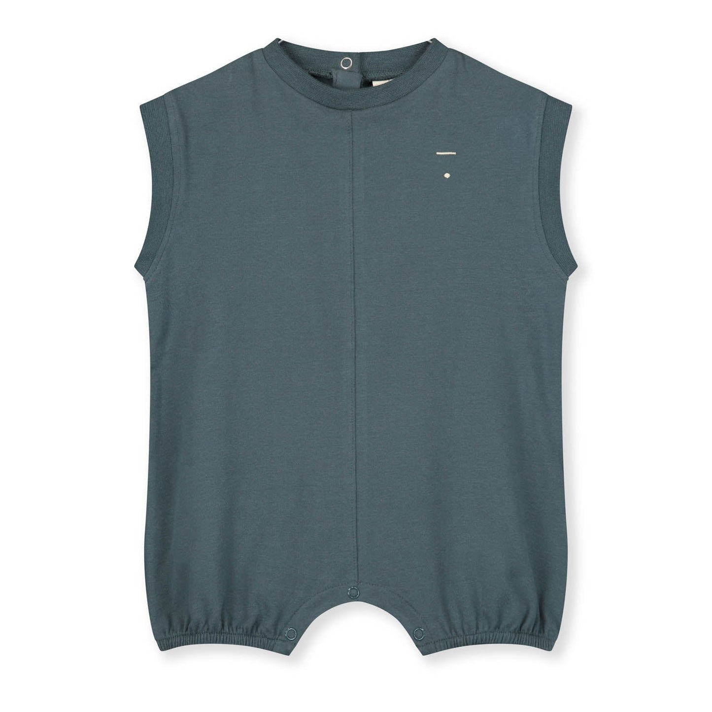 婴儿蓝灰色棉连体衣