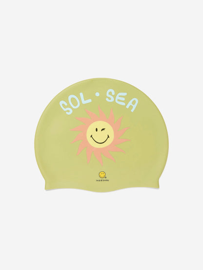 Sunnylife Kids Smiley World 泳帽 绿色