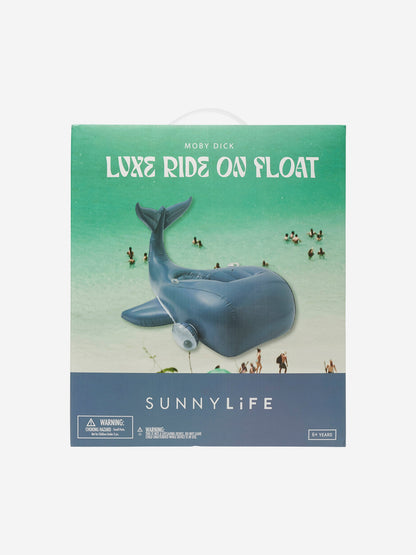Sunnylife Kids Moby Dick Luxe 可乘坐浮床 蓝色 (142 厘米)