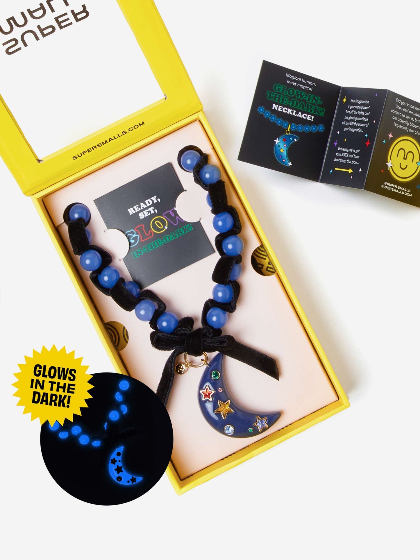 Super Smalls Girls Glow in the Dark Necklace in Blue