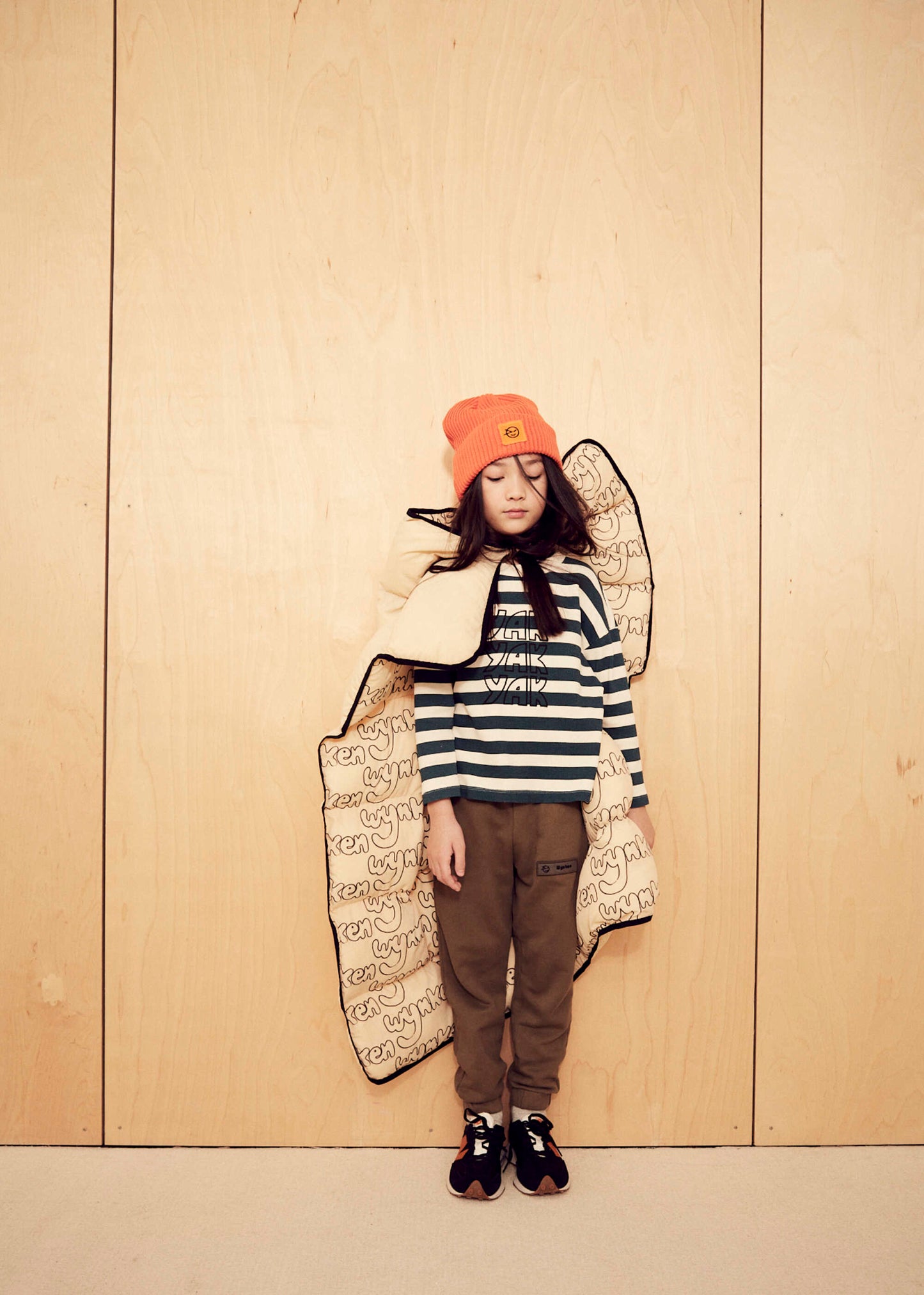 儿童绿色条纹棉T恤