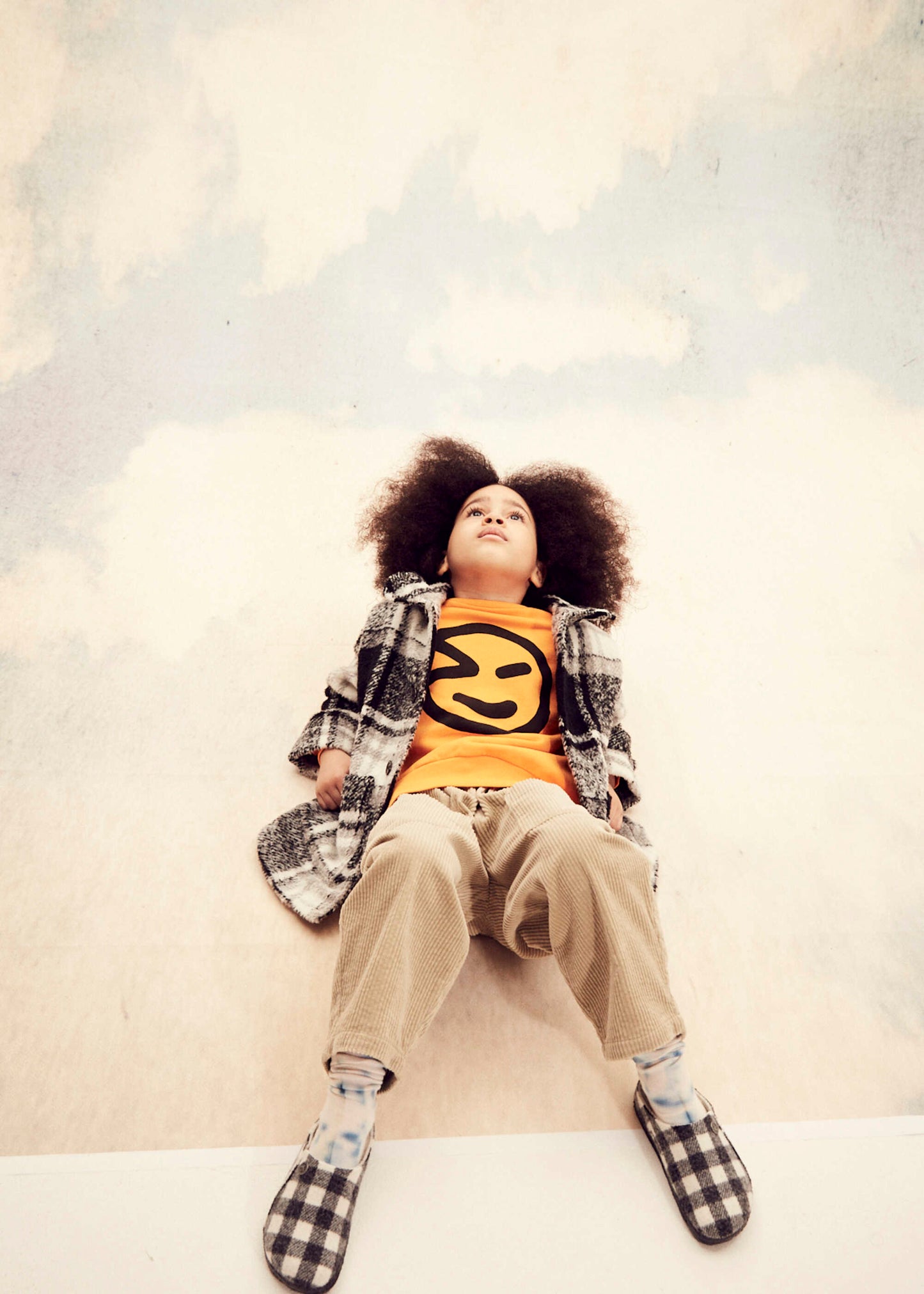 儿童黑色格子夹克