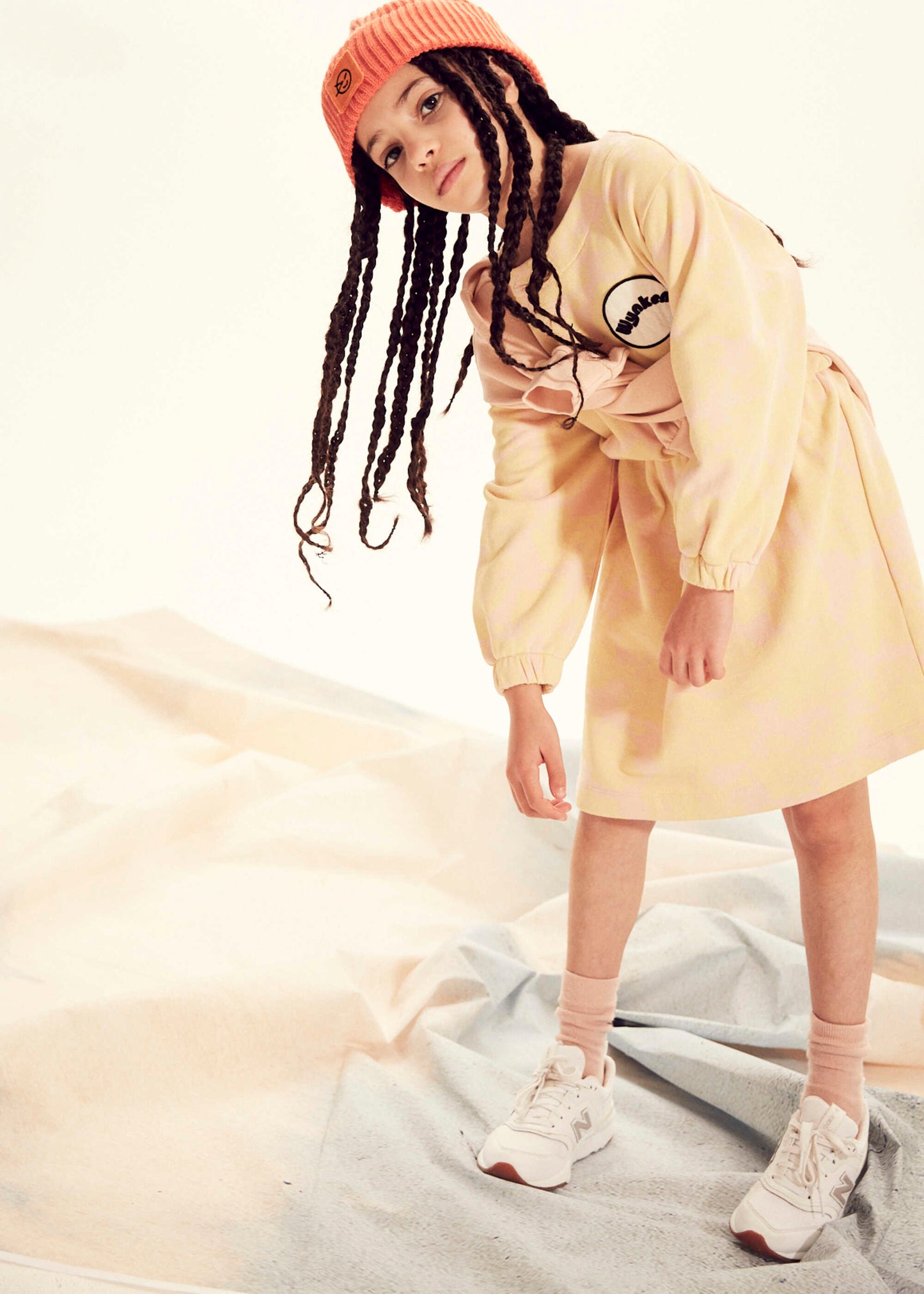 女童黄色棉连衣裙