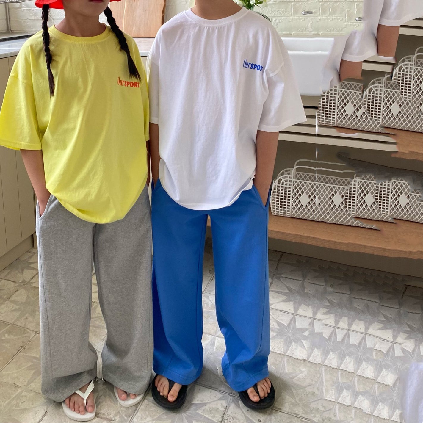 儿童黄色棉T恤