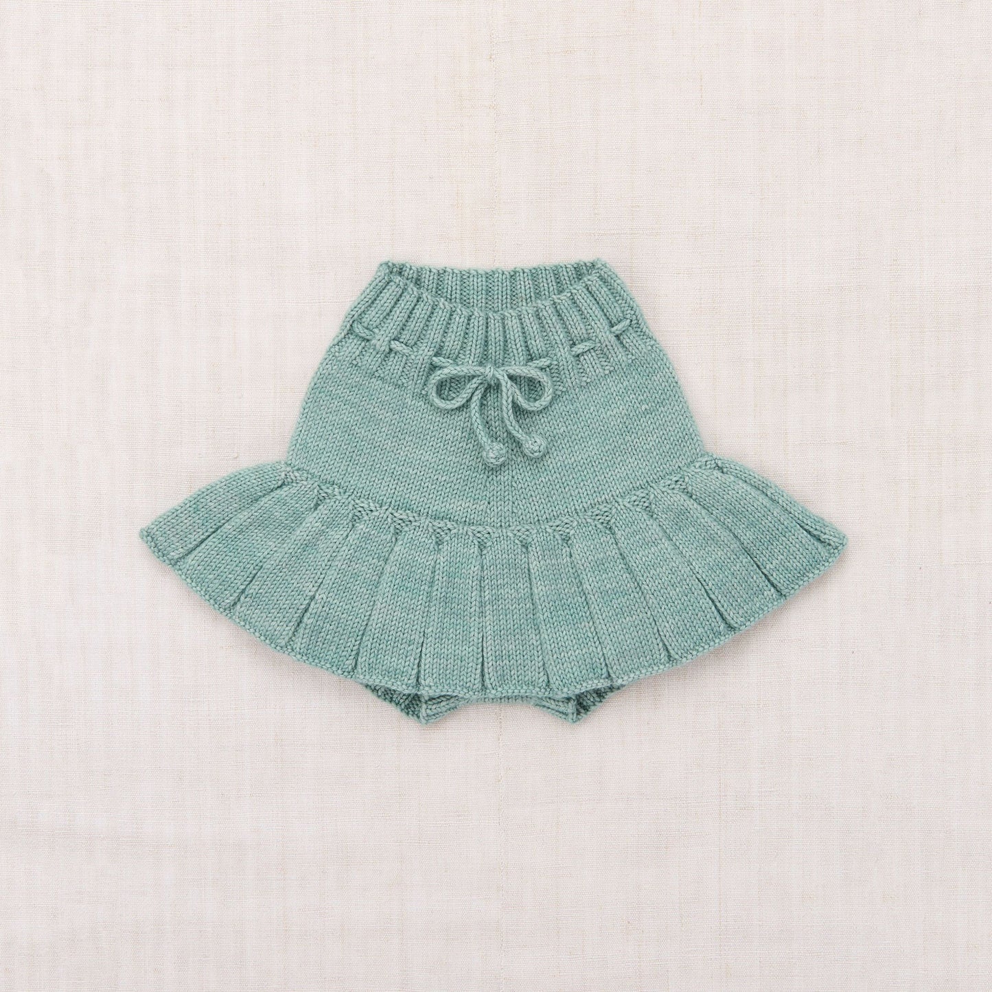 女童浅绿色羊毛短裙