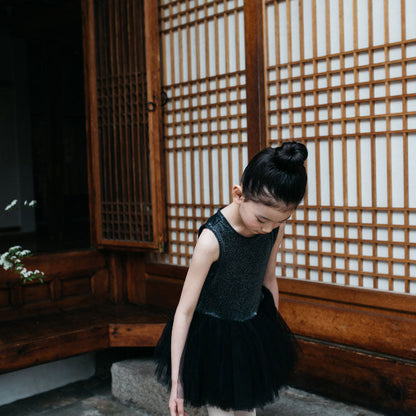 女童黑色芭蕾舞连体衣