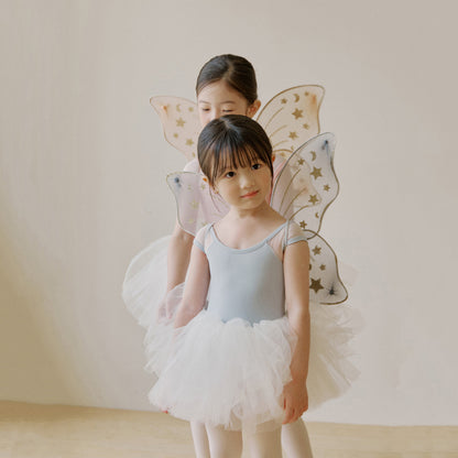 女童蓝色芭蕾舞Tutu裙