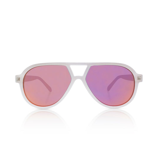 'Rocky'水晶白太阳镜