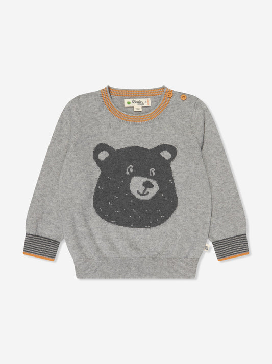 Bonnie Mob Kids Bear 羊绒针织套衫（灰色）