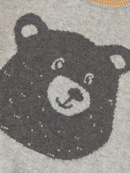 Bonnie Mob Kids Bear 羊绒针织套衫（灰色）