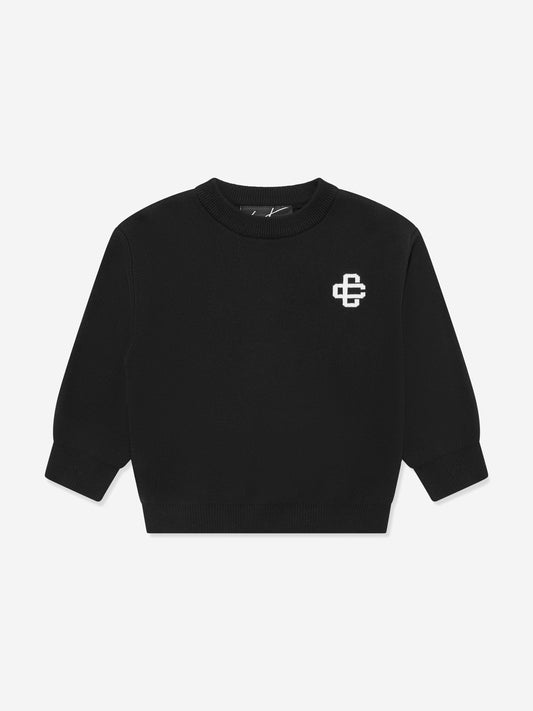 The Couture Club 儿童针织徽章运动衫（黑色）