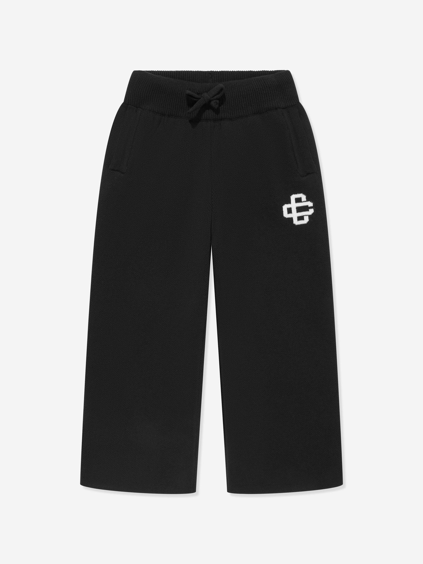 The Couture Club 儿童针织徽章慢跑裤（黑色）
