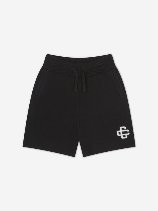 The Couture Club 儿童针织徽章短裤（黑色）