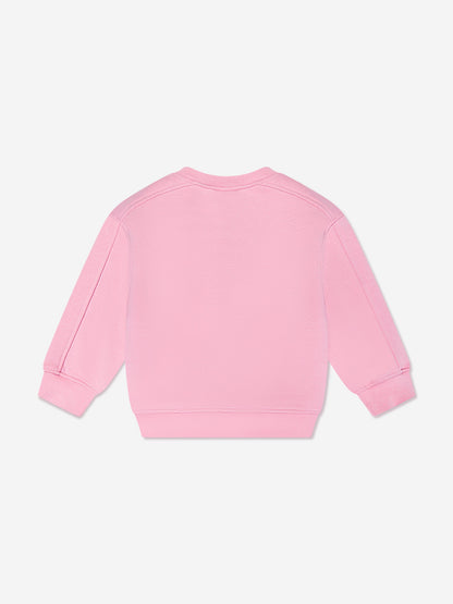 The Couture Club Kids Embossed Emblem Sweatshirt in Pink