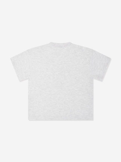 Kids Emblem Applique T-Shirt in Grey