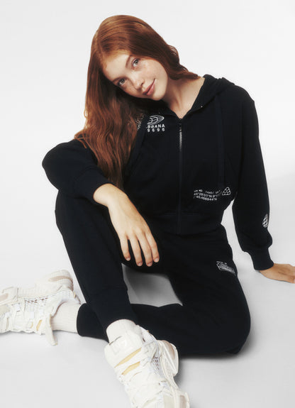 Dolce & Gabbana 女童 DG Vibe 拉链上衣（黑色）