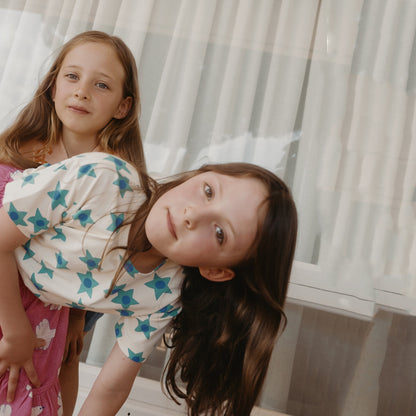 儿童白色星星棉T恤