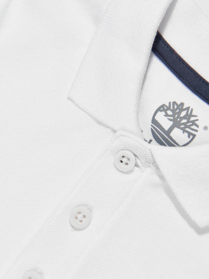 Timberland 男童白色徽标 Polo 衫