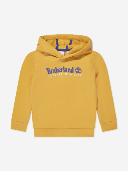 Timberland 男童黄色徽标印花连帽衫