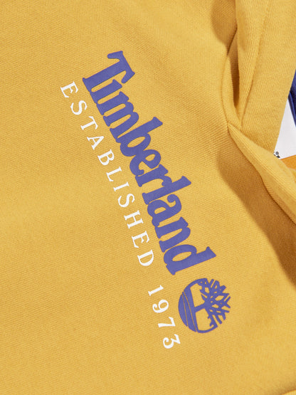 Timberland 男童黄色徽标印花连帽衫