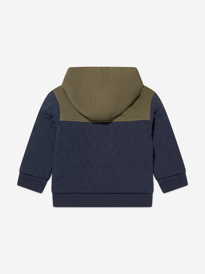Timberland 男童海军蓝绗缝连帽运动衫
