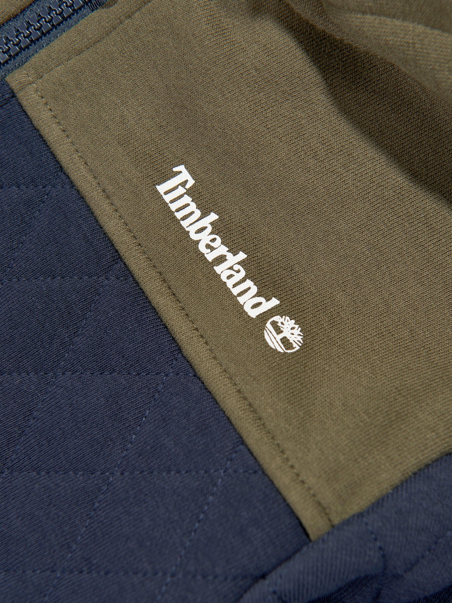 Timberland 男童海军蓝绗缝连帽运动衫