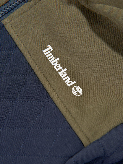 Timberland 男童海军蓝绗缝连帽运动衫