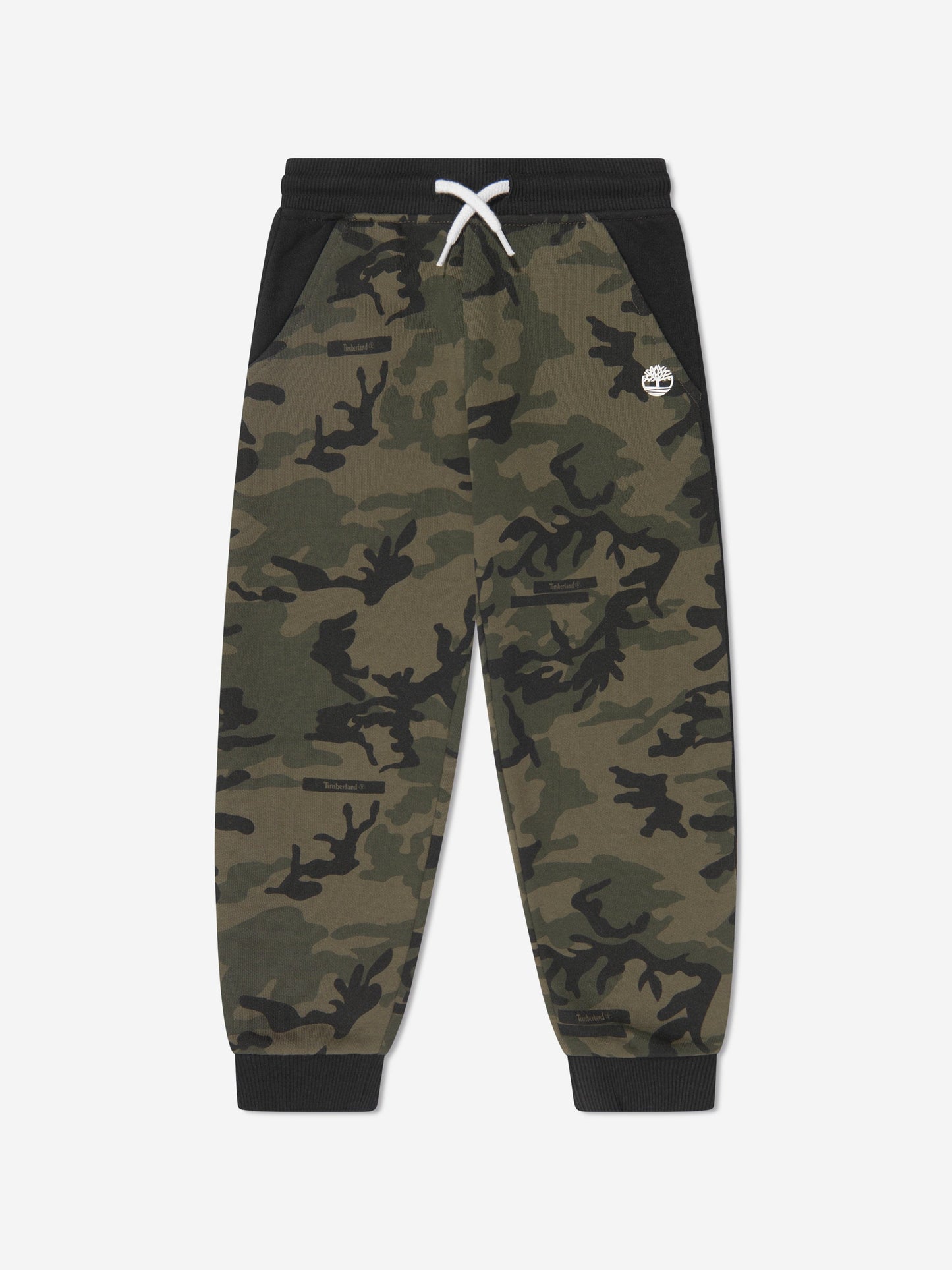 Timberland 男童绿色迷彩慢跑裤
