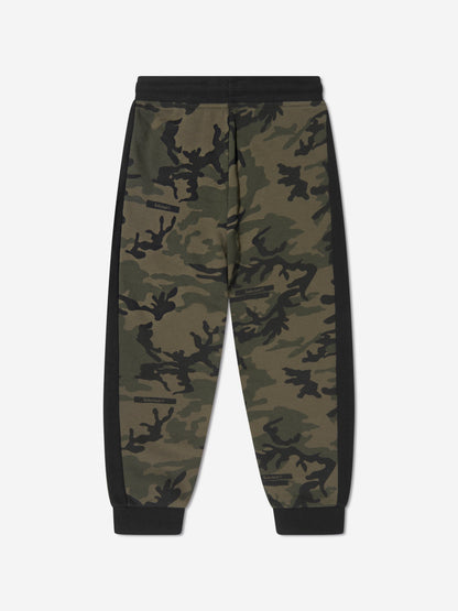 Timberland 男童绿色迷彩慢跑裤