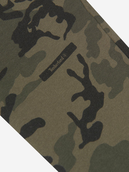 Timberland 男童绿色迷彩慢跑裤