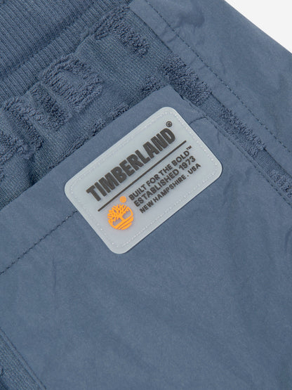 Timberland 男童蓝色毛巾布百慕大短裤