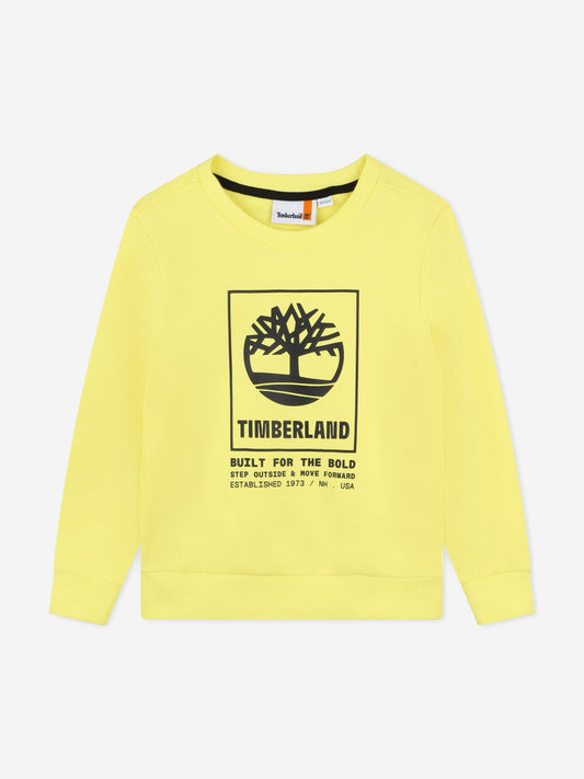 Timberland 男童黄色徽标运动衫