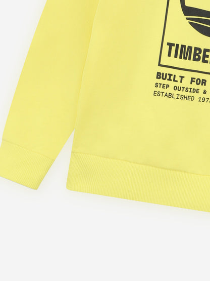 Timberland 男童黄色徽标运动衫
