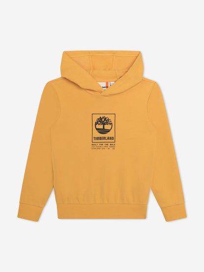 Timberland 男童黄色徽标连帽衫