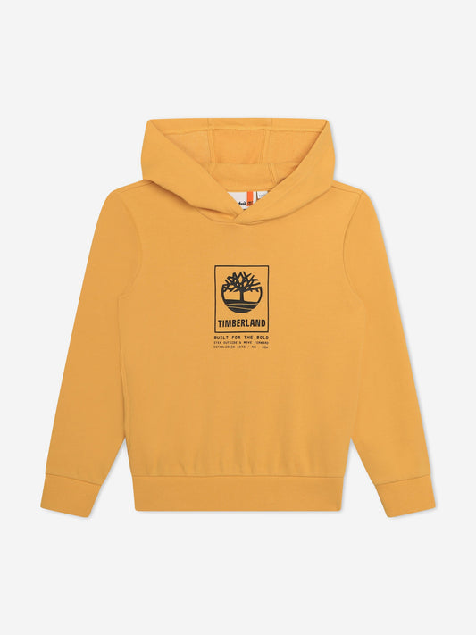 Timberland 男童黄色徽标连帽衫