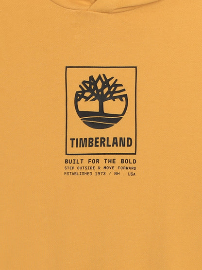 Timberland 男童黄色徽标连帽衫