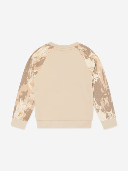 Timberland 男童米色花纹袖运动衫