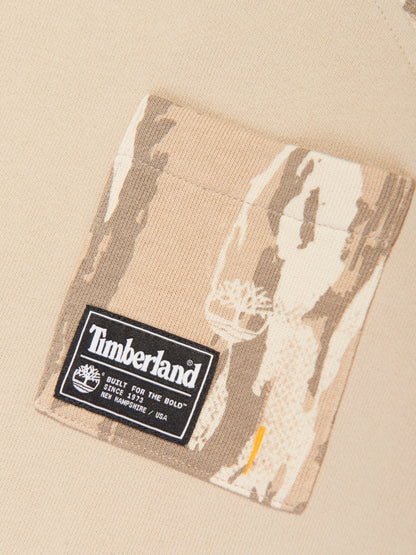 Timberland 男童米色花纹袖运动衫